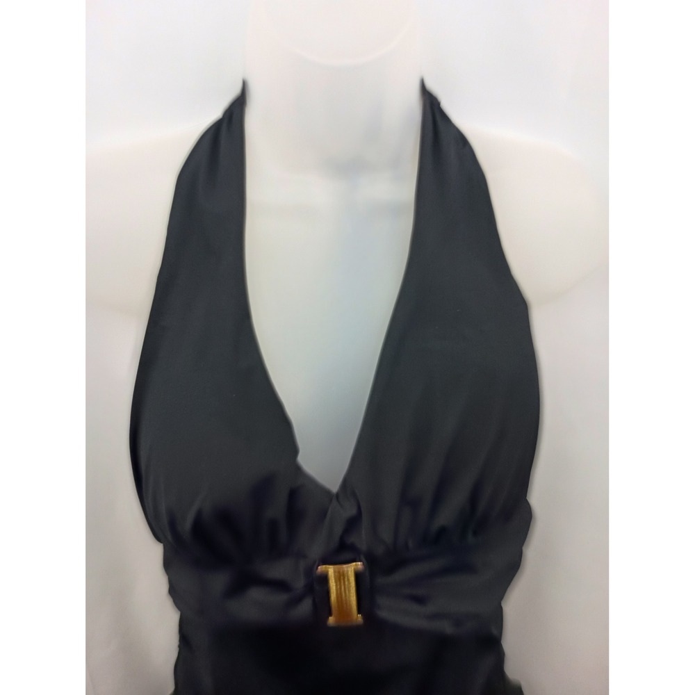 Spanx 18 black ruched one piece swimsuit beach resort wear travel vacation - Picture 7 of 9